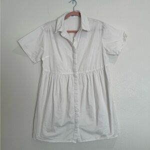 Missguided - Shortsleeved Shirt Dress - White - Size 6
